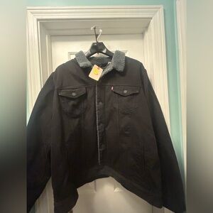 NWT Denim Sherpa Jacket